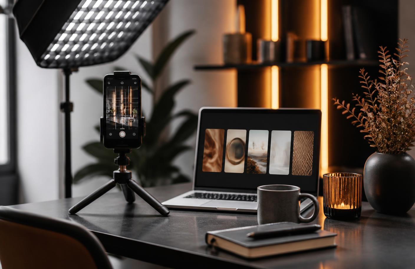 Social content professional creator workspace